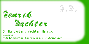 henrik wachter business card